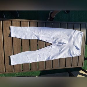 White Fabletics butter material leggings